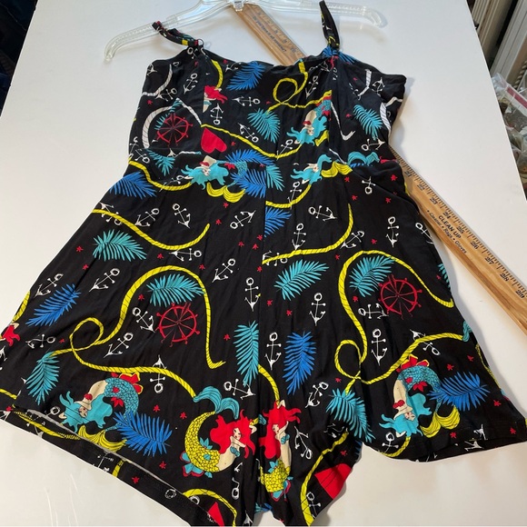 Iron Fist black calico jack mermaids leaves anchors jersey romper Womens 2XL - Picture 8 of 13